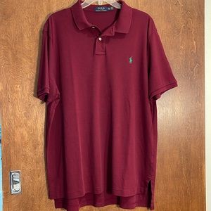 Original fit Ralph Lauren polo short sleeve shirt sz xxl in maroon burgundy